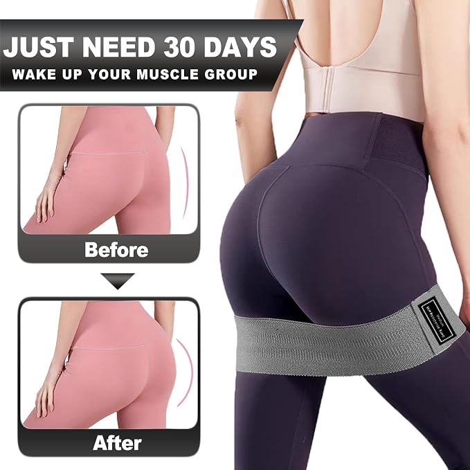 DICYWUDI Fabric Resistance Bands for Working Out, 6Pack Non-Slip Exercise Bands for Women and Men, Fabric Booty Bands for Home, Fitness, Pilates, Stretching