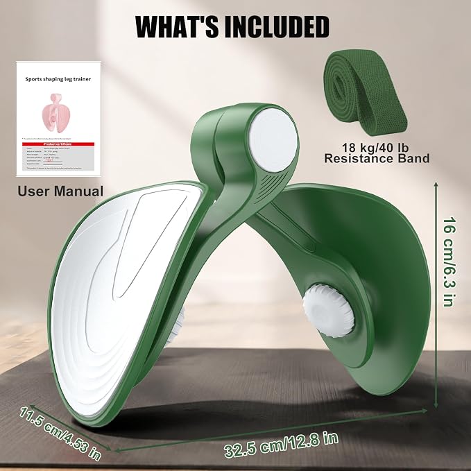 Pelvic Floor Exercise Devices 35lb Resistance Kegel Thigh Trainer with Band | Pelvic Floor Muscle Training, Inner Thigh Exerciser, Postpartum Recovery Support for Women, Suitable for Women and Men