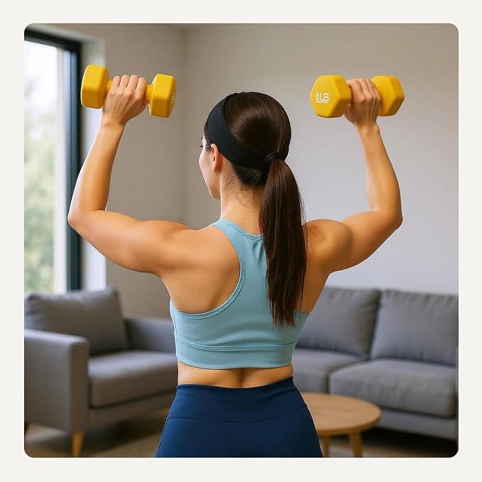 Amazon Basics Neoprene Dumbbell Hand Weights for Exercise and Muscle Toning