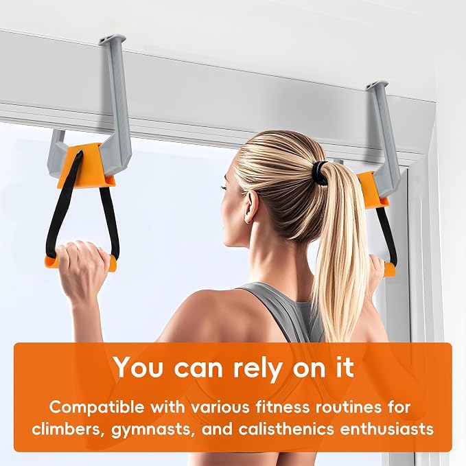 Portable Pull Up Bar for Doorway,Travel Pull Up Bar,Adjustable Home Gym Equipment,Dual Handle Design for Pull-Ups,Maximum Load Capacity of 330lb, No Screws Installation