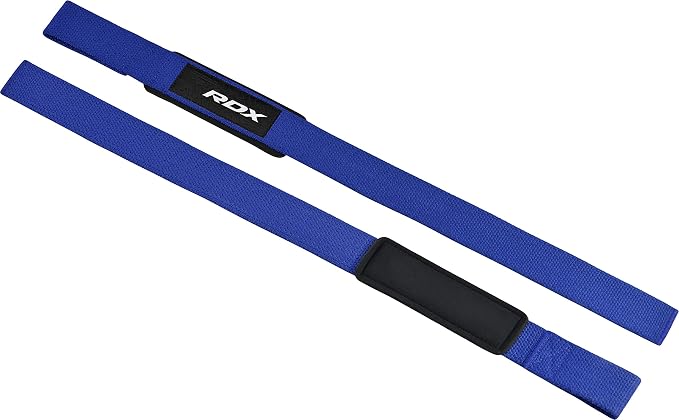 RDX Lifting Straps for Weightlifting –100% Cotton Heavy Duty Gym Wrist Strap with 5MM Neoprene Padding, 60CM Anti-Slip Hand Grip Wraps for Deadlifts Powerlifting Workouts Strength Training, Men Women
