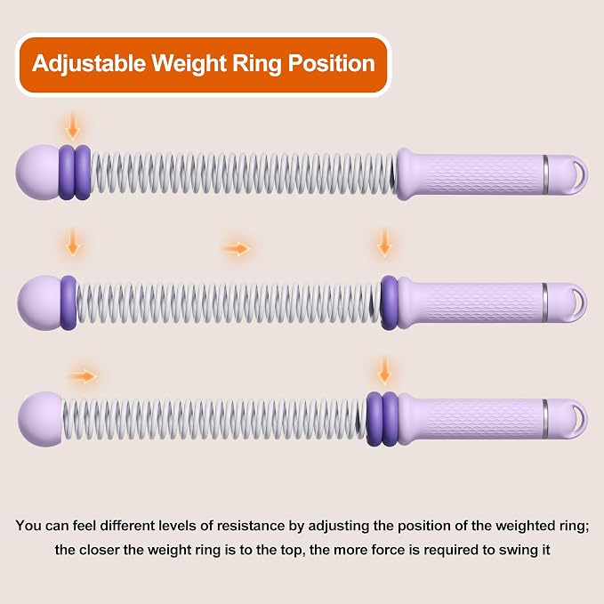 Adjustable Ropeless Battle Ropes, Portable Cordless Battle Ropes for Home Gym, Workout Equipment Exercise Rope for Low-Impact Workout, Strength & HIIT, for Men & Women (Purple)