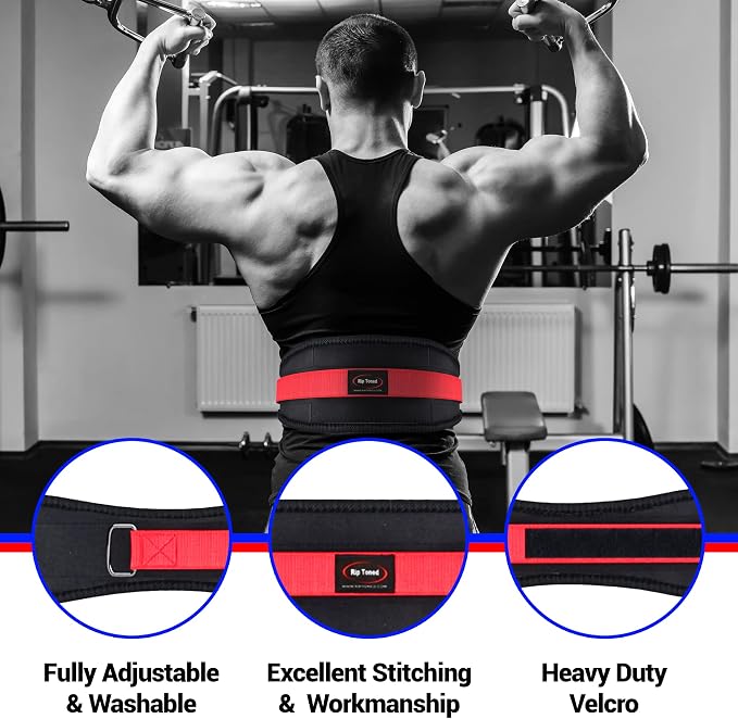 Weight Lifting Belt - Workout Belts for Weightlifting, Powerlifting, Bodybuilding, Strength Training - Back Support for Men & Women - For Squats, Clean, Lunges, Deadlift, Bench Press