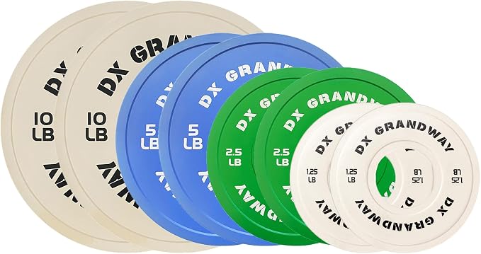 Fitness Change Weight Plates 1.25LB 2.5LB 5LB Pairs Support Plates Olympic Plates for Weight Lifting Bumper Weight Plates Steel Rubber Strength Training Weight Plates