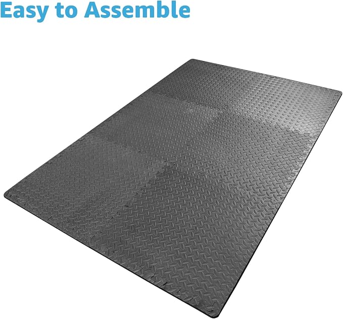 Art3d 48 Sq.Ft Eva Puzzle Exercise Mats, 1/2" Thick Foam Interlocking Tiles for Flooring, Workout, Gym Equipments, Pack of 12