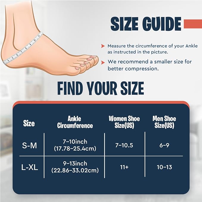 Ankle Compression Sleeve for Achilles Tendonitis Relief, Ankle Ice Pack Wrap, Foot Brace Sprained Ankle Support for Women and Men, Freeze Cold Packs for Plantar Fasciitis