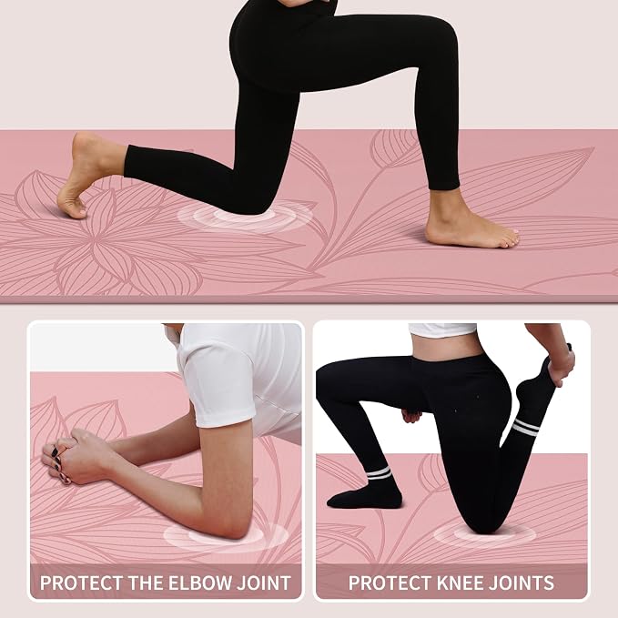 PAIDU Large Yoga Mat 72"x36"x10mm Non-Slip Exercise Mat for Home Gym Studio | Extra wide & thick non-slip yoga mat, works on all floors, ideal for stretching, yoga studio, gym and home workouts