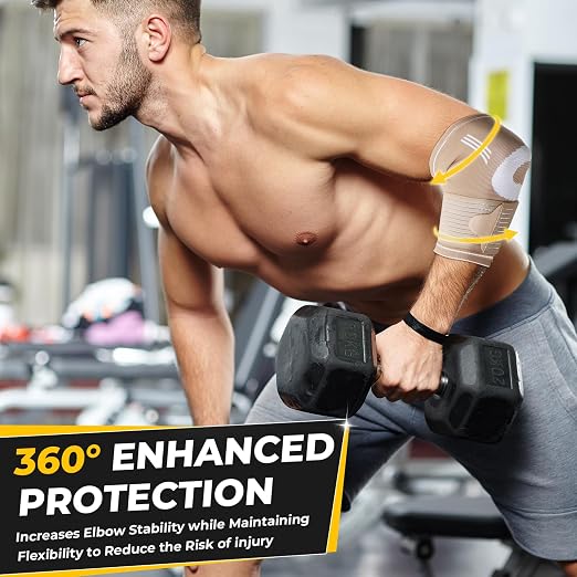 NeoTech Care Elbow Support Brace (Beige, Size L, 1 Unit)