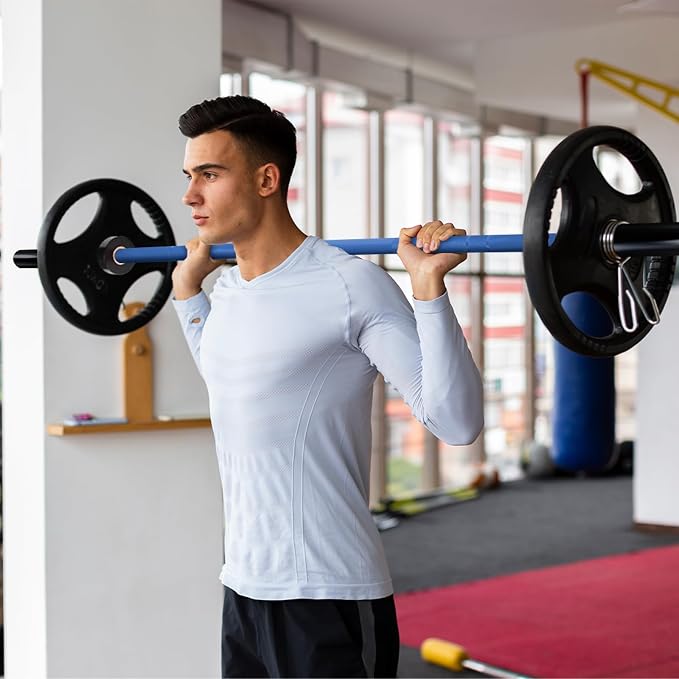 7ft Olympic Barbell for Strength Training, Olympic Weightlifting | 500 700 1000LBS Capacity, 2 Inch 45lb Weight Bar for Squat, Home Gym Fitness Equipment, Bench Press, Deadlift, Powerlifting