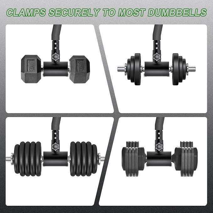 Kipika Adjustable Dumbbell to Barbell Converter - EZ Curling Bar Adapter - Versatile Weightlifting Equipment for Home Gym