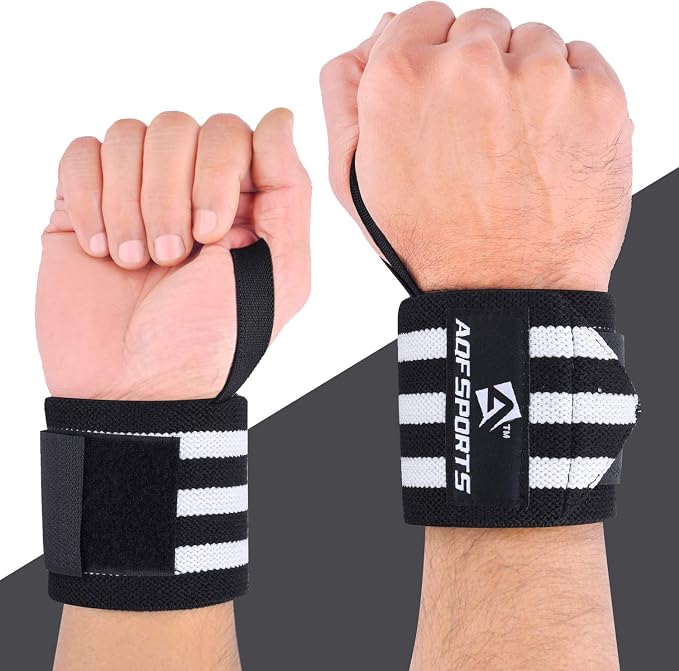 AQF Wrist Wraps for Weightlifting & Powerlifting, 18" USPA Approved (Pair)