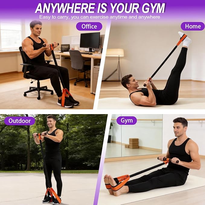 2026 Upgrade Pedal Resistance Bands with Handle - Multifunction Thickened Latex Tubes Foot Pedal Resistance Band - Fashion Puller Sit Up Equipment for Men Women for Full Body Exercise