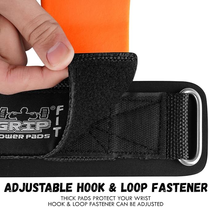 Weight Lifting Rod Hooks Heavy Duty Wrist Wraps Power Weight Lifting Training Gym Grips Straps Set of 2