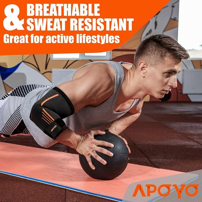 APOYO Tennis Elbow Brace for Women & Men, Workout and Everyday Use (XXL) | Elbow Compression Sleeve for Arthritis, Tendonitis, Tennis Elbow & Golfers Elbow, Reduce Joint Pain During Fitness Activity
