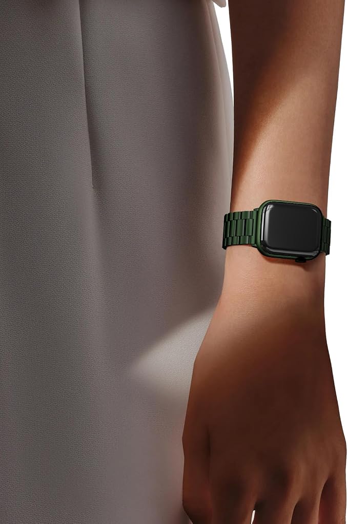 EPULY Stainless Steel Apple Watch Band, 42mm-49mm Compatible, Adjustable Length, Easy Installation, Luxury Design | Stainless Steel Strap Suitable for Business Setting & Everyday Wear, Fits iWatch Bands Series 11 10 9 8 7 6 5 4 SE/Ultra3 2 1
