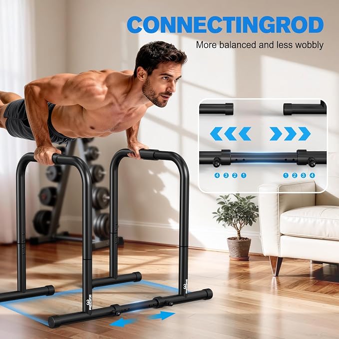 RELIFE REBUILD YOUR LIFE Dip Station Functional Heavy Duty Dip Stands Fitness Workout Dip bar Station Stabilizer Parallette Push Up Stand