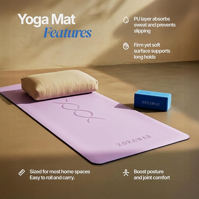 Natural Rubber Workout Mat with Bag | Thick Rubber mat 4.5 mm | Non Slip Yoga Mat Non Slip| Gym Mats for Home Gym Floor Mat, Home Exercise Mats for Home Workout Accessories, Fitness Mat, Workout Mats for Home Gym, Yoga Matt, Stretching Mat, Thick Exerc...