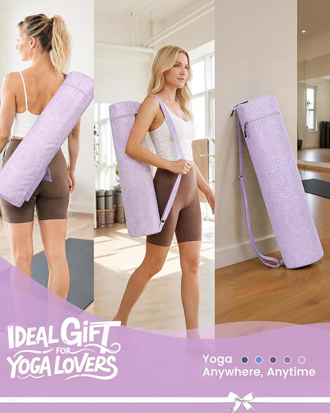 Gonex Yoga Mat Bag, Full-Zip Mat Carrier | 600D Oxford Fabric, Wet Pocket, Front Zip Pocket, Adjustable Strap, Fits Mats up to 26"