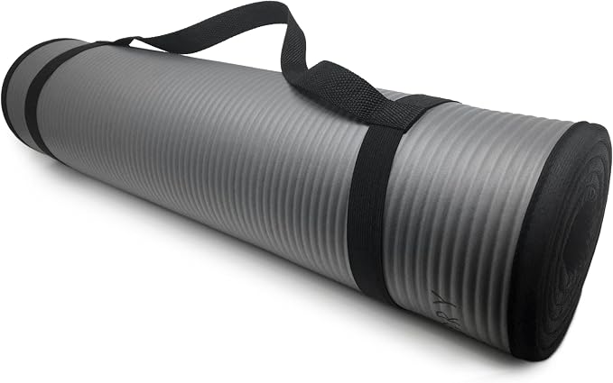 MICRODRY Multi-Purpose Fitness Mat, Cushioned & Non-Slip Foam for Yoga, Pilates, HIIT, Skid-Resistant and Tear-Resistant, 24"x72" with Carry Strap