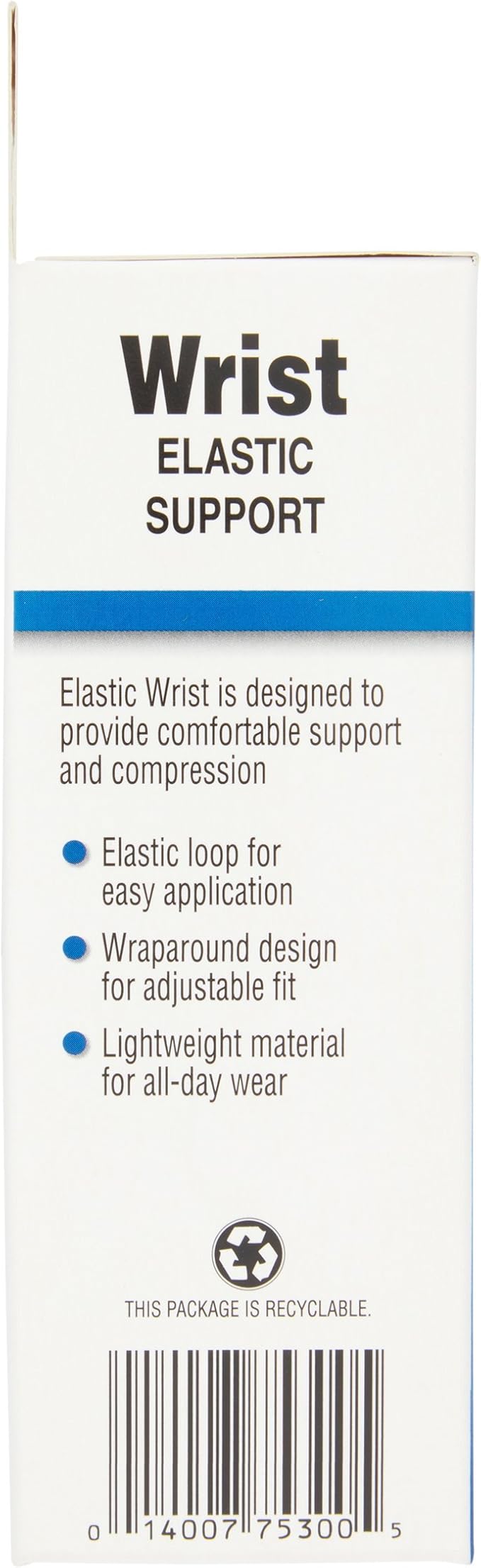 Wrist Support Wrap- Elastic Support with Loop- Wrist Brace for Carpal Tunnel, Arthritis, Tendonitis, Exercise, Weight Lifting, Calisthenics and More- One Size