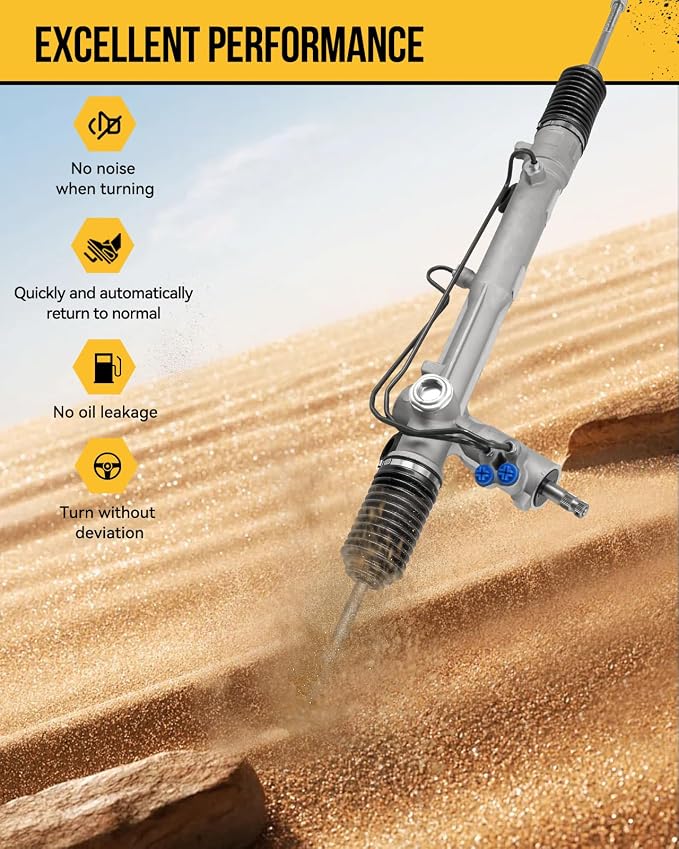 KAC Hydraulic Power Steering Rack and Pinion for Mustang 80-93, Thunderbird 80-88, Mark VII 84-92, Cougar 84-88, LTD 84-85 5.0L, Capri 80-86, Continental 82-87, Fairmont 80-83 Replace# 22207