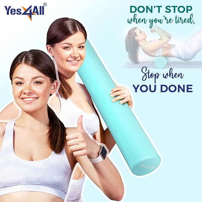 Yes4All EVA Firm Foam Roller for Back - Round Back Roller for Exercise, Yoga & Pilates 12/18/24/36 inch