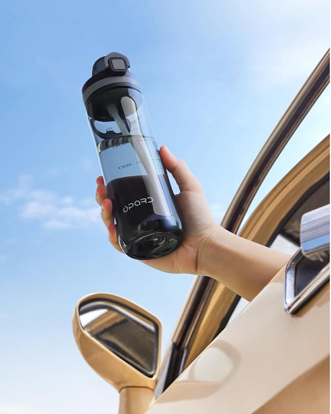 Opard Peak Water Bottle with Straw Cap, BPA-Free, Leak Proof Flip Top Bottle
