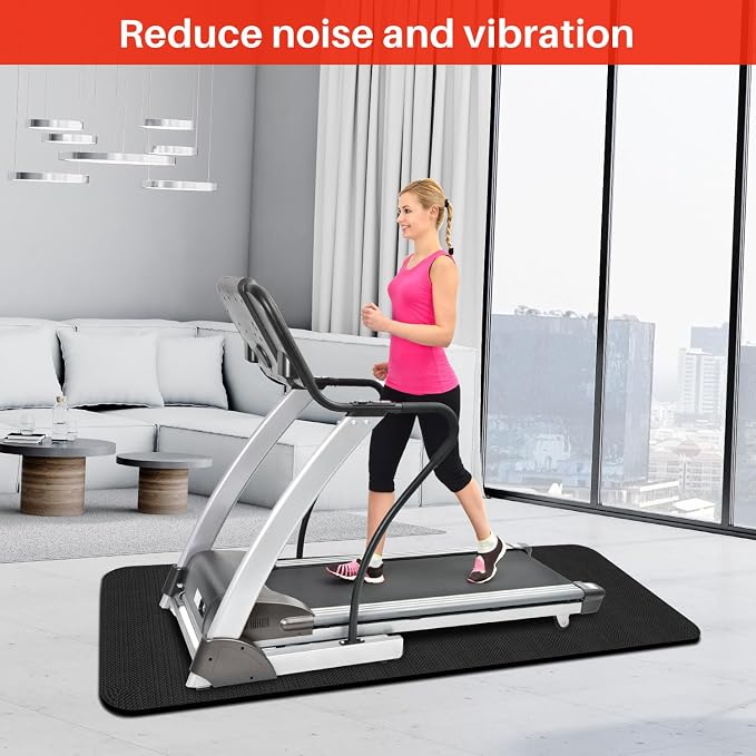 Treadmill Walking Pad Mat for Carpet Floors,23.6x60 Foldable Treadmill Mat for Hardwood Floors, Non-Slip Exercise Equipment Mat for Under Exercise Bike,Walking Pad & Elliptical,Noise Shock Absorption