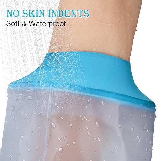 Asunby Picc Line Shower Cover for Upper Arm,Soft Sleeve Protector for Adult Elbow Length 15.7 in, Waterproof Large Arm Cast Covers Comfortable Bag for Wound Bandages,Reusable
