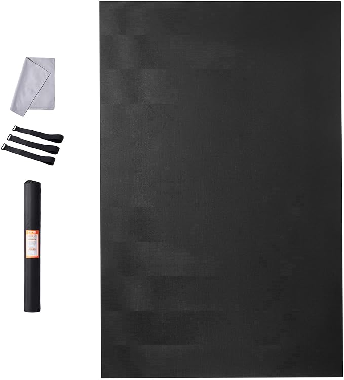 VEVOR Large Exercise Mat, 12'x6'/10'x6'/9'x6'/8'x6'/8'x5'/7'x5'/6'x4' (7mm) Extra Thick, Non Slip High Density Premium Workout Mat, Exercise Yoga Mat for Men & Women, Fitness & Exercise Mat with Bag & Carry Strap, for All Types of Home Yoga, Pilate & F...