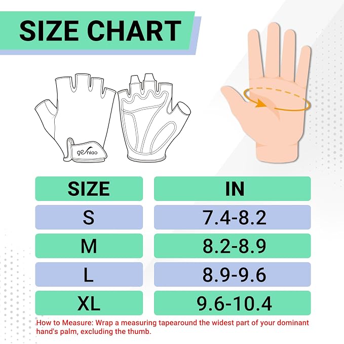 Workout Gloves for Women Men, Full Palm Silicone Grip, Padded Half Finger Gloves for Gym, Weight Lifting, Cycling