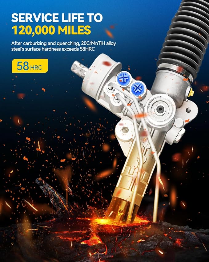 PHILTOP Power Steering Rack and Pinion Compatible with A4 Quattro 2002-2004 All Models/2005 1.8T/2005-2006 3.0L, A4 2002-2003 2005 All Models/2004 2006 1.8T/2004 3.0L, Hydraulic Rack and Pinion 262914