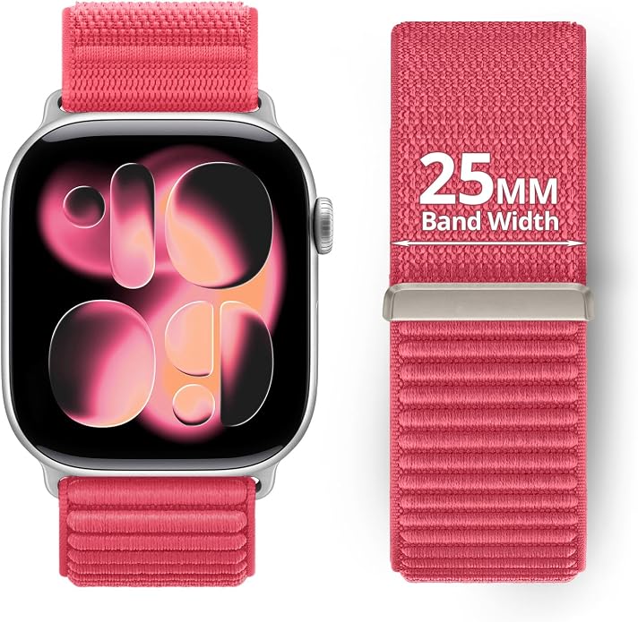 Nylon Loop Sport Band Compatible with Apple Watch Ultra 3 2 Band 49mm 46mm 45mm 44mm 42mm 41mm 40mm 38mm Women Men, Stretchy Strap Elastic Fabric Wristband for iWatch Series 11 10 SE 9 8 7 6 5 4 3 2 1