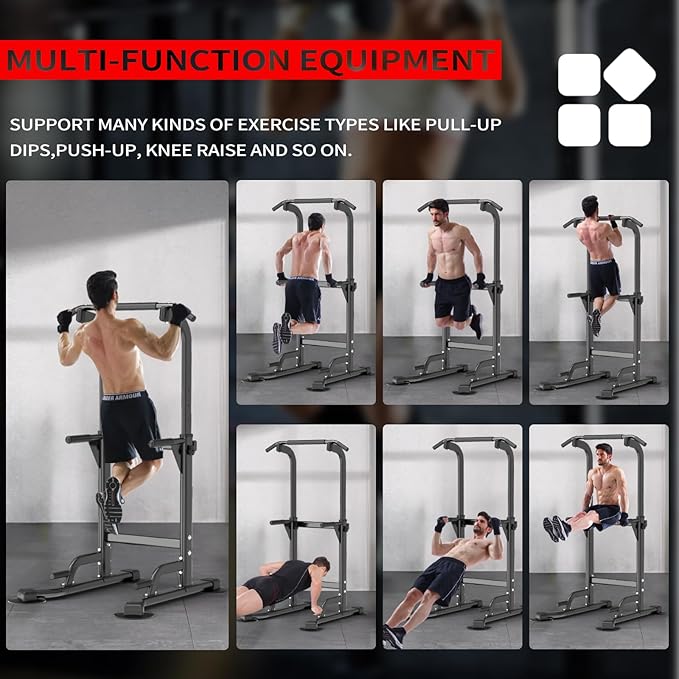 Z ZHICHI Pull-Up Dip Station Pull-Up Chin-Up Weight Capacity 350LBS