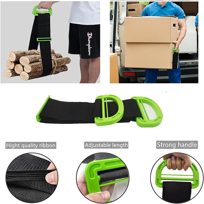 Moving Straps Lifting(Padded) one Person 2-Person Lifting and Moving System Appliance,for Harness Moving Mattress Couch Furniture Heavy Things,Suitable Professional Moving Body Strap Wrist Strap