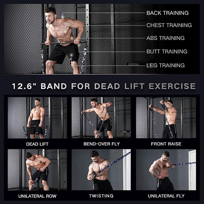 Innstar Multi-Function Resistance Bands for Working Out, Push Up Exercise Bands Resistance Bands Set for Bench Press Gym Equipment, Home Workout, Travel Portabl