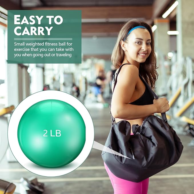 Seenelling 4 Pcs Weighted Toning Balls for Exercise Weighted Exercise Soft Medicine Balls for Gym, Pilates, Yoga, Balance, Flexibility