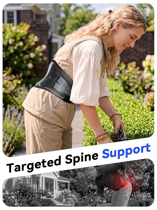 Back Brace for Men Lower Back Pain Relief, Back Support with Lumbar Pad | Ultra Breathable Lumbar Support Belt with Adjustable Straps, Immediate Relief from Sciatica, Herniated Disc, Scoliosis