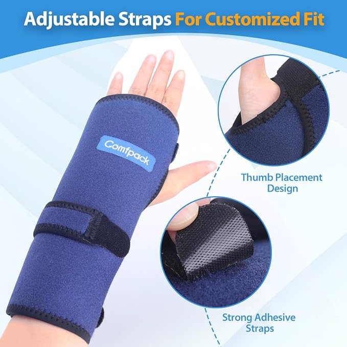 Wrist Ice Pack for Carpal Tunnel, Reusable Hot Cold Therapy Hand Ice Pack Wrap Wrist Ice Brace for Hand Surgery, Rheumatoid, Tendinitis, Swelling, Injuries, Pain Relief