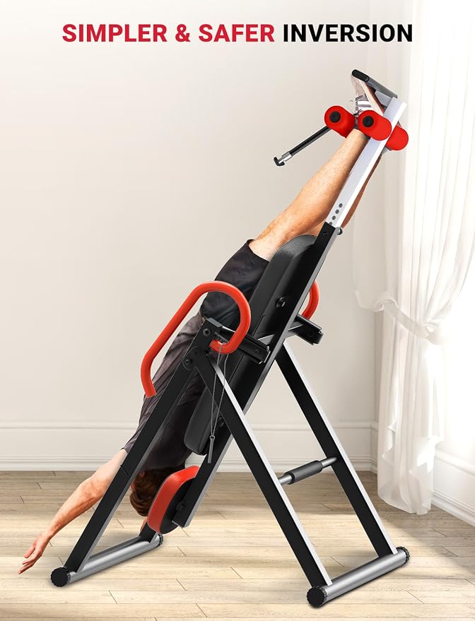 YOLEO Gravity Inversion Table for Back Pain Relief 2026 New Inversion Table w/Lumbar Support Easy to Assemble Back Stretcher Machine 300 lbs