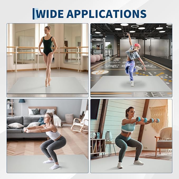 6 x 4 ft Dance Floor,Portable Dance Floor Mat,PVC Non-Slip Exercise Flooring for Ballet Jazz & Pop for Home and Gym