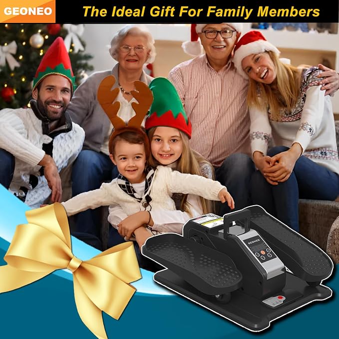 Under Desk Elliptical Machine, Electric Elliptical Leg Exerciser for Senior | Quiet and Compact Electric Seated Pedal Exerciser for Home with Monitor, Remote Control and 12 Adjustable Speeds