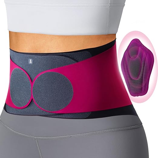 0.5mm Ultra Thin Back Brace for Women for All-Day Wear & Support | Slim Fit, Seamless, Wear under Clothes, Removable Lumbar Pad, Invisible Back Support, Adjustable Compression Back Pain Relief