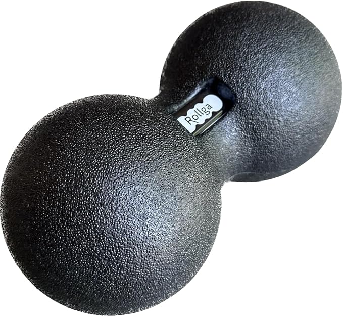 Rollga Peanut - The Better Peanut Ball Roller for Deep Tissue Massage, Mobility, Physical Therapy, Double Lacrosse Ball Massage, Back Pain, Myofascial Release, Muscle Knots, Suboccipital, & Acupoint