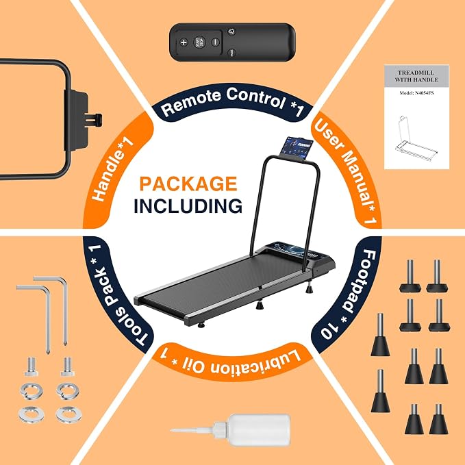 Walking Treadmill Pad with 0-8% Incline ,2.5HP 270 lbs,Compact Design—Fits Perfectly in Any Corner,Suitable for Home and Office Use