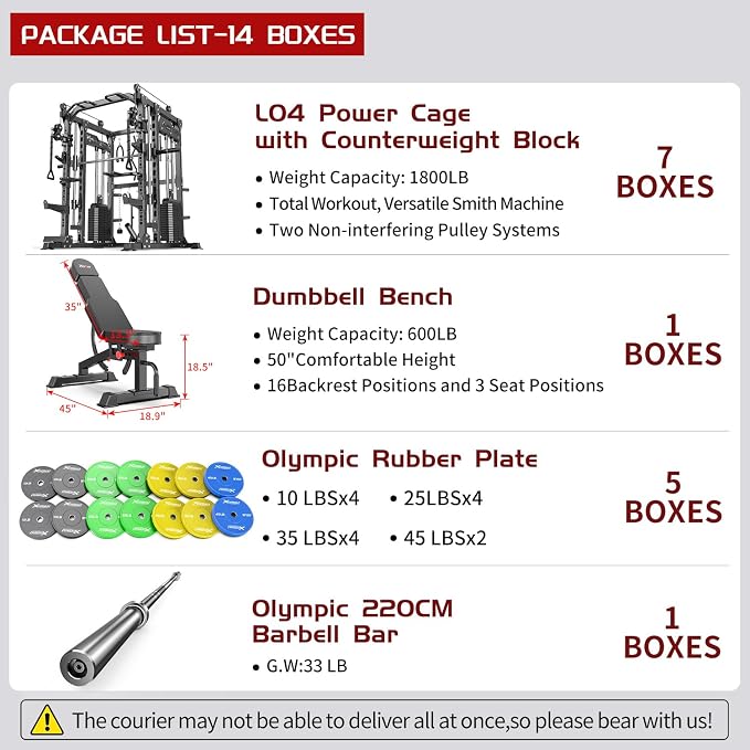 XGSW Smith Machine with Weight Stack, Multi-Function Squat Rack Power Cage with Cable Crossover System, for Home Gym