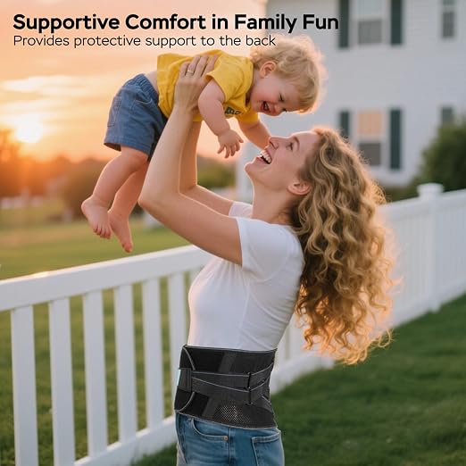 Ergonomic Lumbar Support Back Brace for Pain Relief | Bionic Spine Support with 3D-Knitted Fabric, Adjustable Compression Belt for Sciatica, Herniated Discs, and Scoliosis, 2XL
