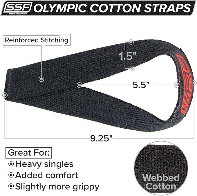 1.5 to 1.75 inches wide Lifting Straps | Olympic Weightlifting Strap | Olympic Pulling Straps | Deadlift Strap | Axle Strap