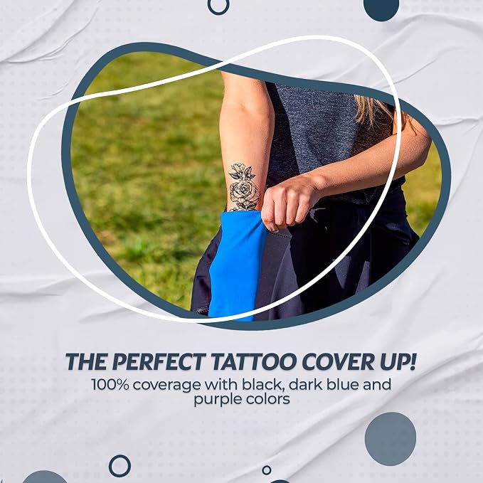 KUHNMARVIN 2 Pairs Arm Sleeves Compression UV Protection Cooling Sun Sleeves Tattoo Cover Up Basketball Arm Sleeves Football