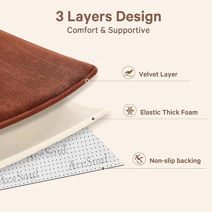 Baby Play Mat for Floor,Ultra Thick Elastic Foam 50"x50" Playmat Tummy Time Muscle Crawling Exercise Activity Cushion Gym Mat Nursery Playroom Area Kids Rug for Babies, Toddlers,Infants,Brick Red